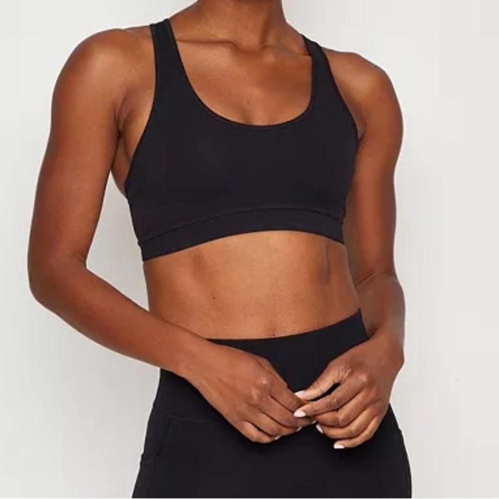 FOUR LAPS WOMENS INFINITY SPORTS BRA BLACK - L